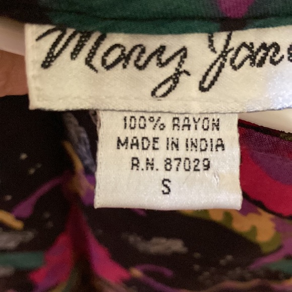 90s floral colorful maxi dress fun comfortable with slit Small - Picture 4 of 6